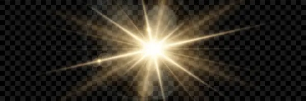 ベクトル透明日光特別なレンズ フレアの光効果 ベクトル図 — ストックベクタ