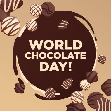 World Chocolate Day Banner Post clipart