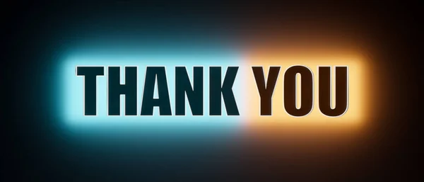 Dziękuję Kolorowy Świecący Sztandar Tekstem Dziękuję Wdzięczna Wdzięczna Dziękuję Fraza — Zdjęcie stockowe