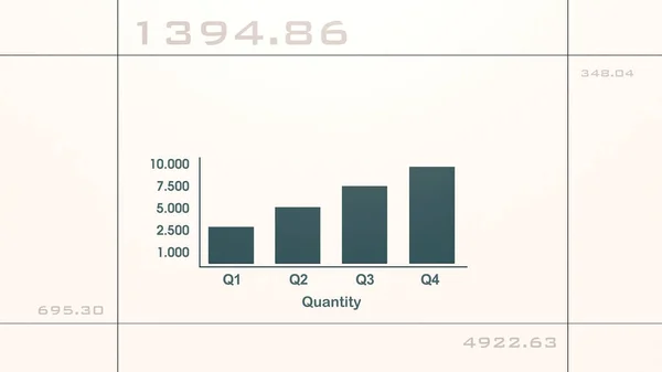 Bar Chart Business Chart Financial Report Rising Columns — Stock Photo, Image