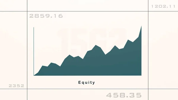 Equity chart. Stock market, rising equity chart.