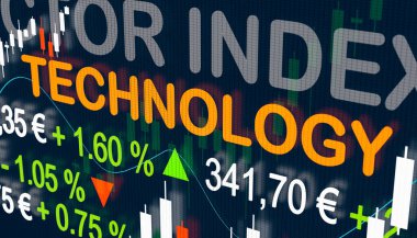 Borsa, fiyatlar ve sektör endeksi kavramı. Üç boyutlu illüstrasyon. Borsa, fiyatlar ve sektör endeksi kavramı. 3B illüstrasyon.