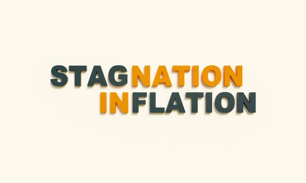 Trend Barométer Infláció Defláció Vagy Stagfláció Nyíl Stagflációt Mutat Gazdaság — Stock Fotó