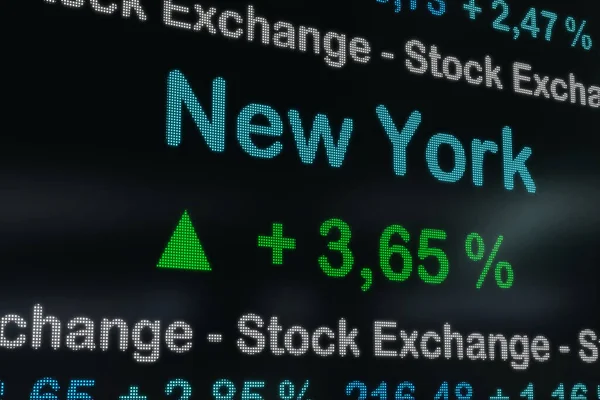 Usa New York Stock Exchange Moving Positive Stock Market Data — Stock Photo, Image