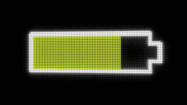 Batteria Quasi Completamente Carica Simbolo Verde Una Batteria Carica Dell — Foto Stock