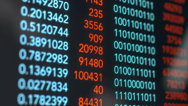 Liczby Dane Dane Finansowe Lub Statystyki Arkusz Kalkulacyjny Ekran Komputerowy — Zdjęcie stockowe