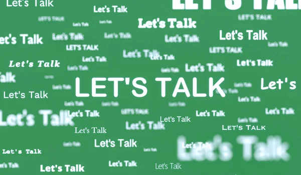 Vamos Conversar Banner Verde Sinal Mensagem Comunicação Conversação Ideias Inspiração — Fotografia de Stock