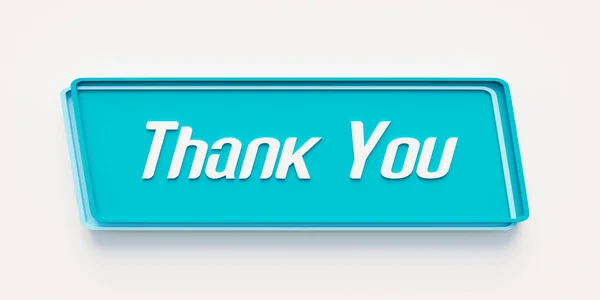 Дякую Блакитний Банер Повідомленням Дякую Вдячність Вдячність Повага Доброта Позитивні — стокове фото