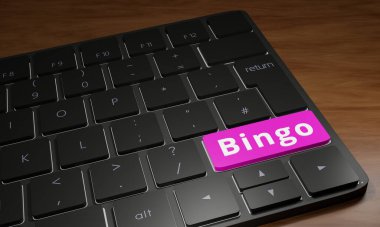 Bingo - Bingo tuşlu klavye. Bilgisayar klavyesini kapat. Bir anahtar 