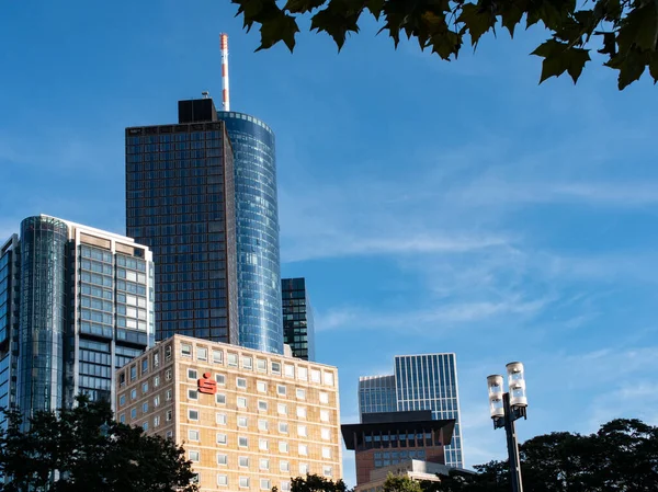 Frankfurt Main Hessen Duitsland September 2021 Blick Auf Die Skyline — Stockfoto