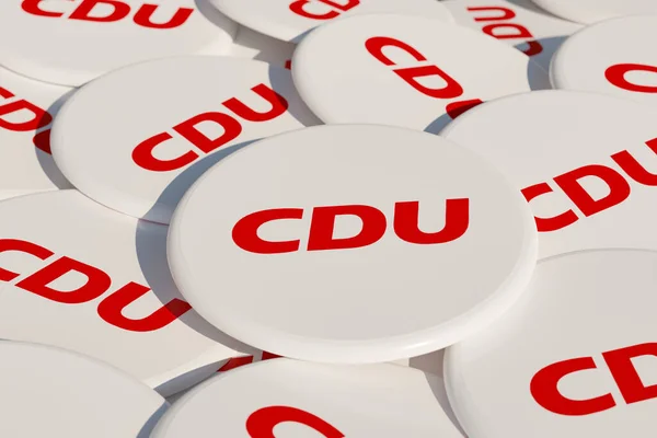 Cdu Kristdemokratiska Förbundet Tyskland Politik Kampanjknapp Cdu Kristet Demokratiskt Parti — Stockfoto