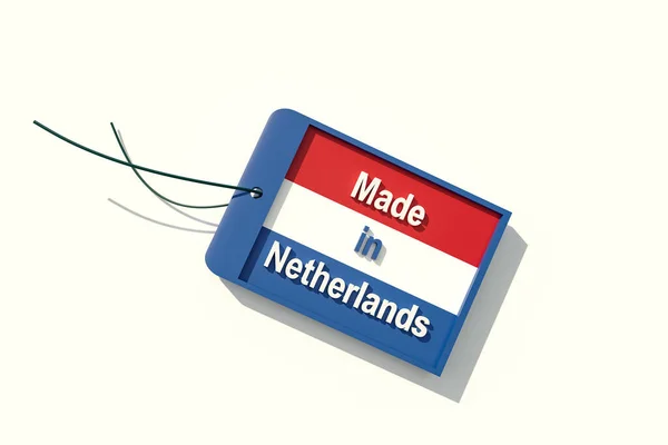 Made Netherlands Tag Nationale Kleuren Van Nederland Land Van Oorsprong — Stockfoto