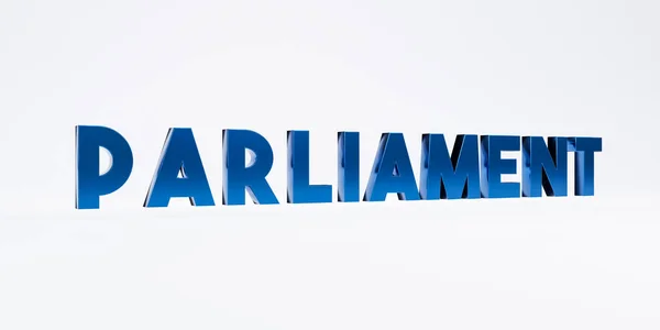 Parlamentet Text Med Versaler Blått Regering Politiskt Koncept Illustration — Stockfoto