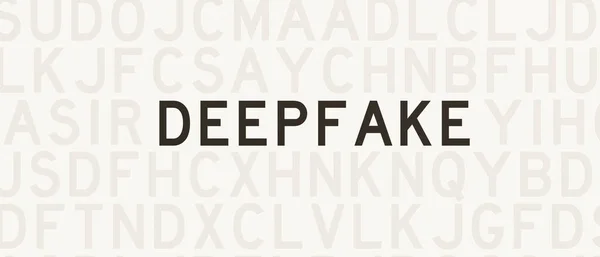 Deepfake Gefälschte Identität Helle Buchstaben Und Das Wort Deepfake Dunklen — Stockfoto