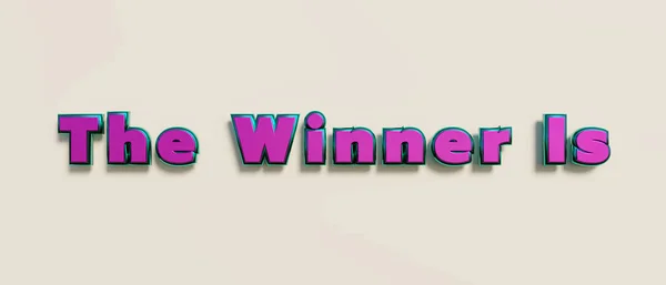 Winner Words Capital Letters Purple Metallic Shiny Style Saying Winner — Stock Photo, Image