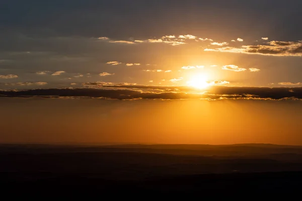 Amplia Vista Feldberg Durante Puesta Del Sol Vista Desde Montaña —  Fotos de Stock