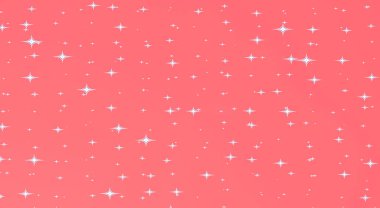 Beyaz yıldızlar ve kırmızı arka plan. Rastgele yıldız deseni tasarımı. Arka grund, duvar kağıdı, şablon ya da yüzey olarak kullanılabilir. İşlem grafiği, 3D görüntüleme.