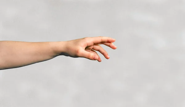 Arm Und Hand Zeigen Eine Richtung Ausgestreckter Arm Und Hand — Stockfoto