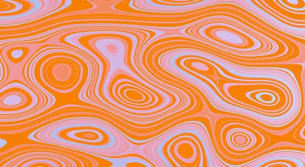 Orange Hellblau Gefärbte Gebogene Hintergrundmuster Fließender Optik Verfahrensgrafik — Stockfoto