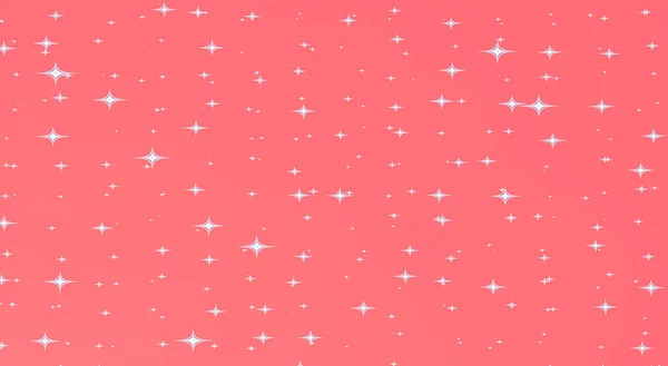 Weiße Sterne Und Roter Hintergrund Zufälliges Sternenmusterdesign Einsetzbar Als Hintergrund — Stockfoto