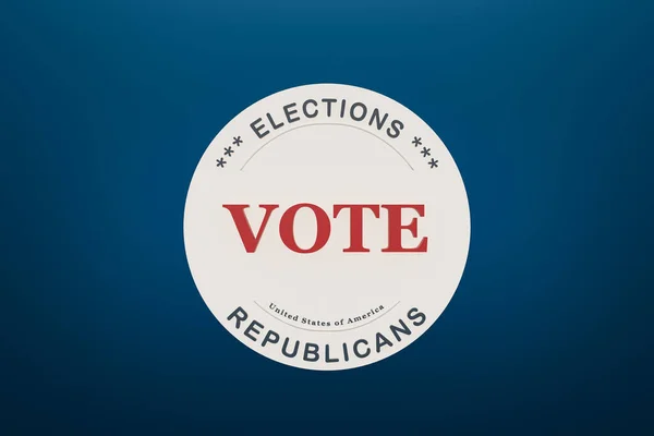 Banner Electoral Los Estados Unidos Para Los Republicanos Con Llamada — Foto de Stock