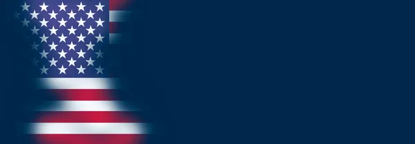 Prázdný Nápis Tmavě Modré Barvě Pro Přidání Textu Vlajka Usa — Stock fotografie
