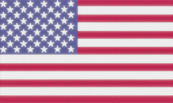 Amerikansk Flagga Visas Led Skärmen Led Skärm Med Den Glödande — Stockfoto