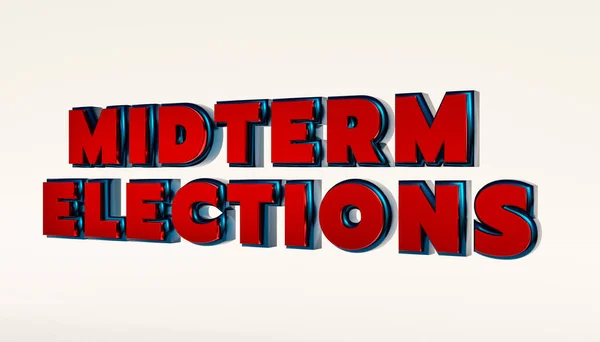 Elecciones Intermedias Usa Elecciones Intermedias Mayúsculas Rojas Política Gobierno Concepto — Foto de Stock