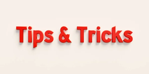 Tips and Tricks, web banner - sign. The text 