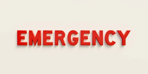 Urgenţă Banner Semnează Litere Roşii Cuvântul Urgenţă Prima Îngrijire Spital — Fotografie, imagine de stoc