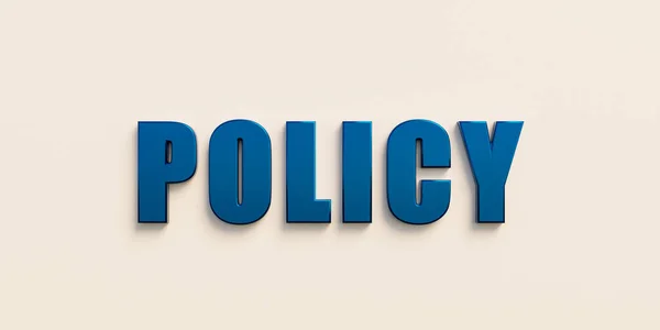 Policy Banner Sign Blue Capital Letters Word Policy Condition Guide — Stock Photo, Image