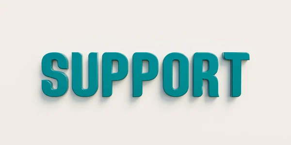 Поддержка Баннер Распишитесь Синими Заглавными Буквами Словом Поддержка Помощь Благотворительность — стоковое фото