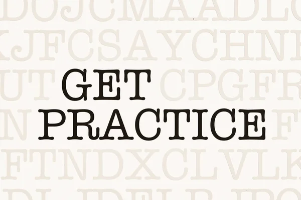 Get Practice Page Letters Typewriter Font Part Text Dark Color — Stock Photo, Image
