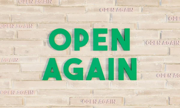 Doe Nog Eens Open Letters Het Groen Een Heldere Bakstenen — Stockfoto