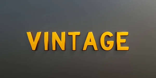Vintage Golden Capital Letters Design Retro Art Style Creativity Element — Stock Photo, Image