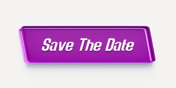 日付を保存します メッセージ付きの紫色のバナー 日付を保存します 時刻表 イベント 締め切り リマインダ カウントダウンと公共イベント — ストック写真