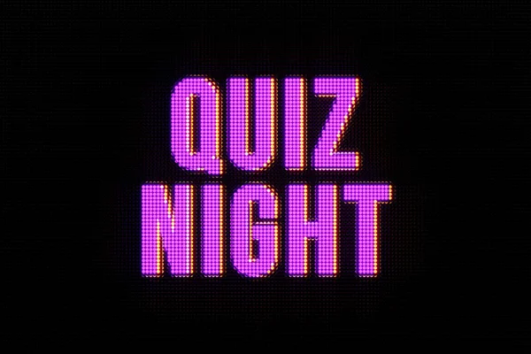 Text Quiz Night Purple Leisure Games Playing Entertainment Event Leisure — Stock Photo, Image
