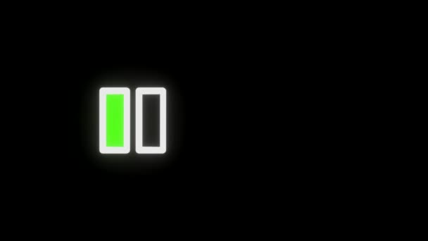 充电电池 不断提高的能源水平 从低充电电池到全充电电池 能源供应 电力和收费 3D动画 — 图库视频影像