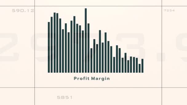 Grafico Barre Diagramma Aziendale Relazione Finanziaria Colonne Mobili Diverse Animazione — Video Stock