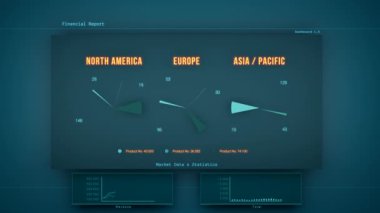 Torpido gözünde ülke verileri olan turta grafikleri. İş, mali rapor, performans, gelir, ürün satışları. Soyut iş veri kavramı.