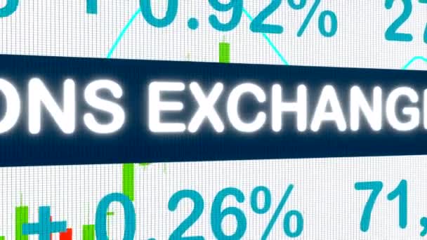 Future Options Exchange Trading Screen Futures Options Quotes Percentages Charts — Stock Video