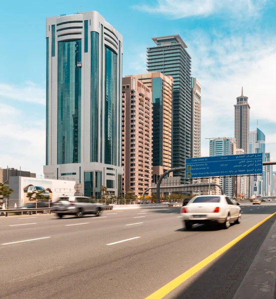 Dubai Egyesült Arab Emírségek 2023 Április Kilátás Sheikh Zayed Útra — Stock Fotó