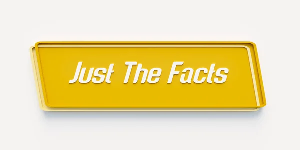 Hanya Fakta Spanduk Kuning Dengan Pesan Hanya Fakta Saran Fakta — Stok Foto