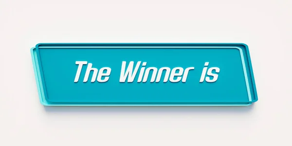 Ganador Banner Azul Con Mensaje Ganador Desafío Primer Premio Ganador — Foto de Stock