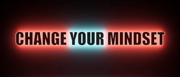 Changez Votre Mentalité Bannière Lumineuse Colorée Avec Texte Changer Votre — Photo