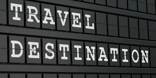 Travel Destination Arrival Departue Baord Black Viaje Vacaciones Destino Viaje —  Fotos de Stock