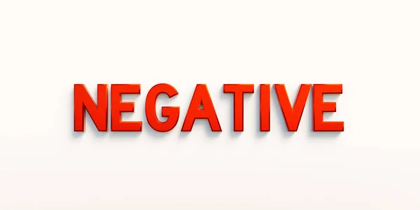 Negatief Webbanner Teken Het Woord Negatief Rode Hoofdletters Illustratie — Stockfoto