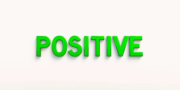 Позитивний Веб Банер Знак Слово Позитивний Зелених Великих Літер Ілюстрація — стокове фото