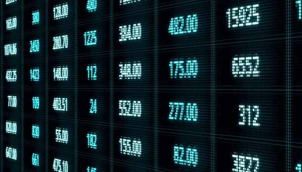 Hoja Cálculo Azul Con Datos Números Análisis Investigación Mercado Negocios — Foto de Stock