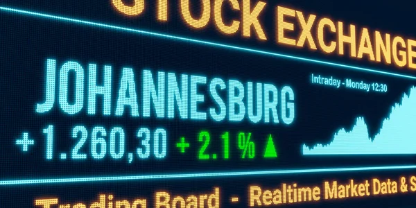 Johannesburg Borsa Yükseliyor Pozitif Borsa Verileri Ekranda Yükselen Grafikler Yeşil — Stok fotoğraf